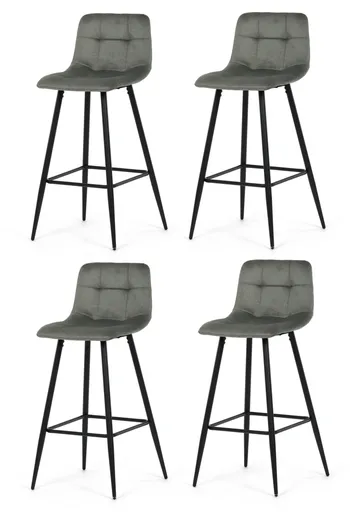 Set de scaune de bar B-X7015 GRN2, 4 buc., verde