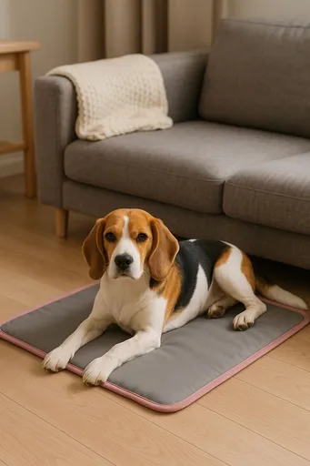 Pat pentru animale de companie, Paws & Whiskers, Thermo Mat 40 x 60, Material exterior: 100% poliester, Gri