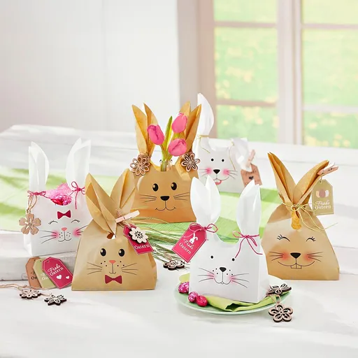 Pungi cadou Iepuraș, set 39 buc.