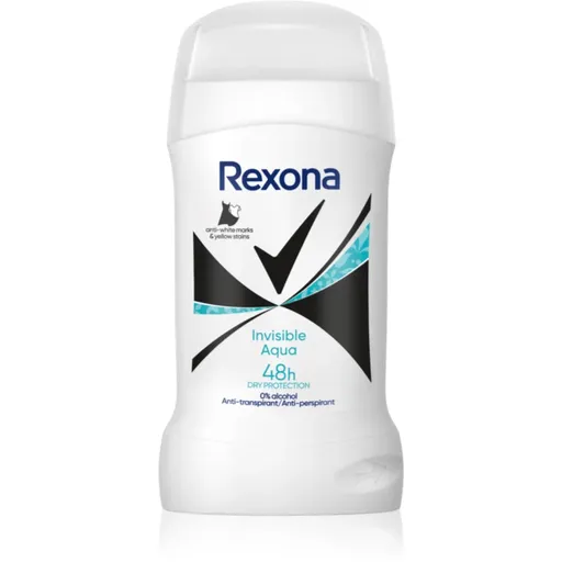 Rexona Invisible Aqua deodorant stick impotriva petelor albe si galbene 50 ml
