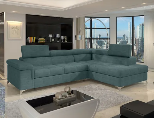 Coltar extensibil dreapta 4 locuri ELTAP, RT-38MAN, Eridano, 275x202x88 cm, lemn/poliester, verde