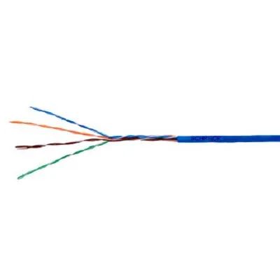 Rola 305 ml cablu U/UTP Cat.5e, 4x2xAWG24/1, PVC, Eca, albastru HSEKU424P1