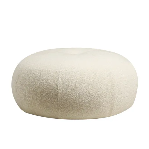 Taburet Tina Bouclet Alb, crem deschis