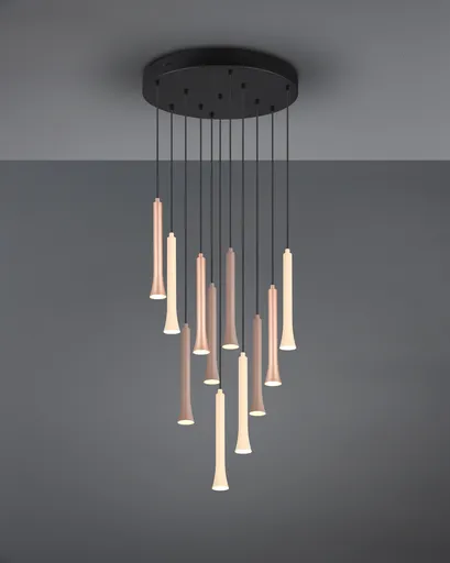 Lustra Fiato, TRIO, 40.5x150 cm, 3W, 11x SMD, metal, multicolor