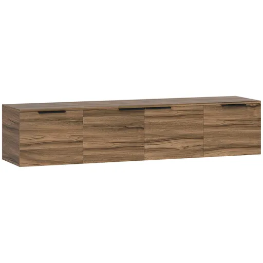 HOMCOM Comodă TV de până la 65" Stil Industrial cu 3 Dulapuri, Maro | Aosom Romania