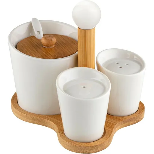 Set de condimente Florina Adria, alb, alb