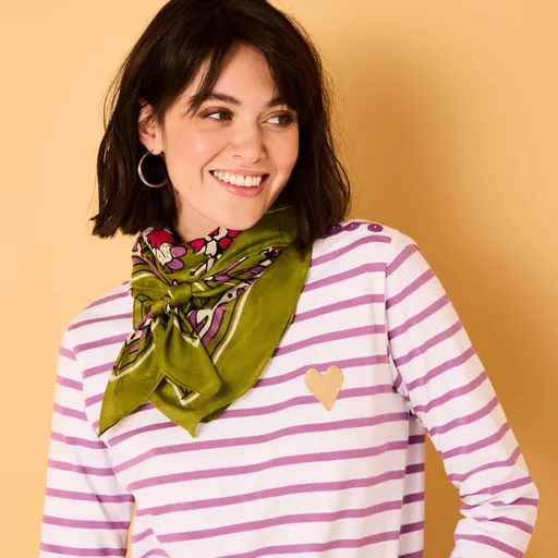 Eșarfă cu imprimare de flori indiene