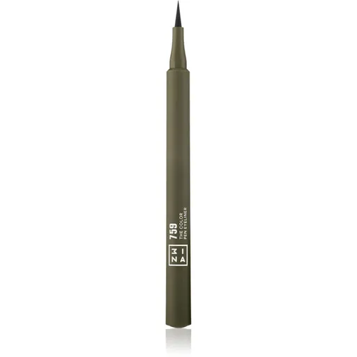 3INA The Color Pen Eyeliner tuș de ochi tip cariocă culoare 759 - Olive green 1 ml