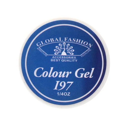 Gel Color Unghii, Vopsea de Arta Global Fashion, Seria Royal Blue I97, 5g