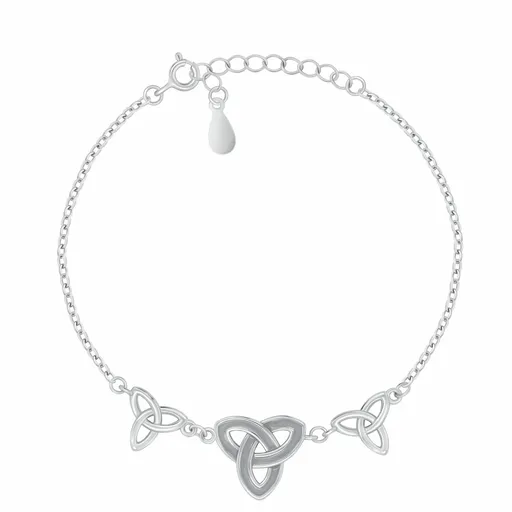 Brilio Silver Brățară decentă de argint Triquetra BRC223W