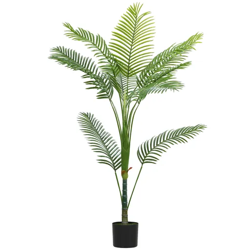 HOMCOM Palmă Artificială Areca înaltă de 150 cm, Plantă Falsă Realistă pentru Interioare cu Vas, Decorațiune pentru Casă și Birou, Verde | Aosom Roman