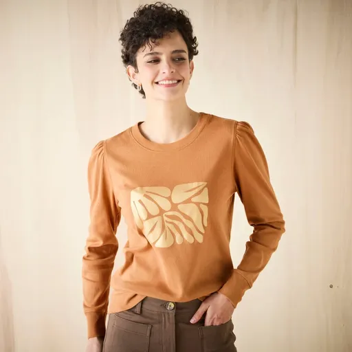 Tricou cu mânecă lungă și imprimeu