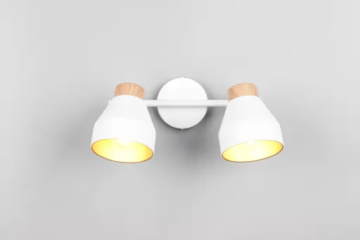 Plafoniera Valentin, RL, 32x15x21 cm, 10W, 2x E14, metal, alb mat/natur