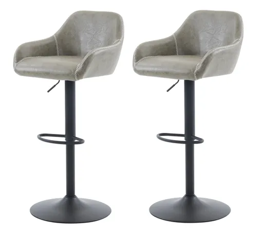 Set de scaune de bar B-716 GREY3, 2 buc., gri