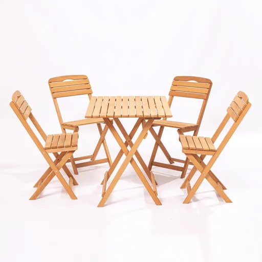 Set masa si scaune de gradina 5 piese, Hanah Home, My004, Maro