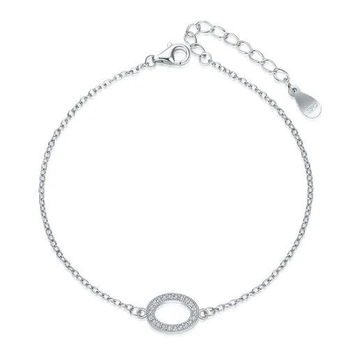 MOISS Brățară fină din argint cu ornament oval B0000523