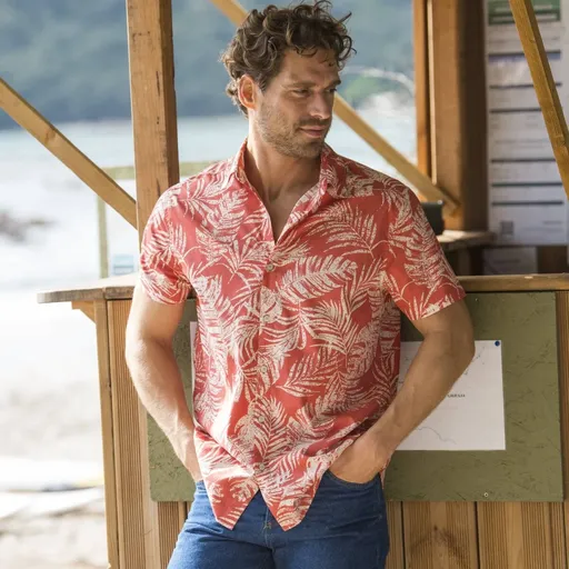 Cămașă imprimată cu mâneci scurte