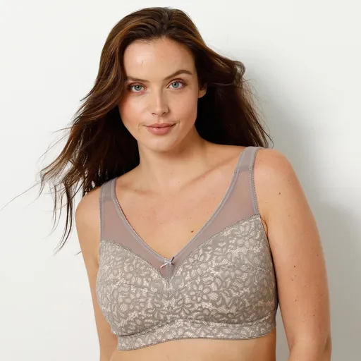 Sutien slăbit din dantelă florală, fără armătură