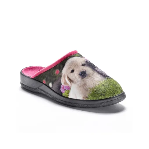 Papuci cu imprimeu foto al unui câine