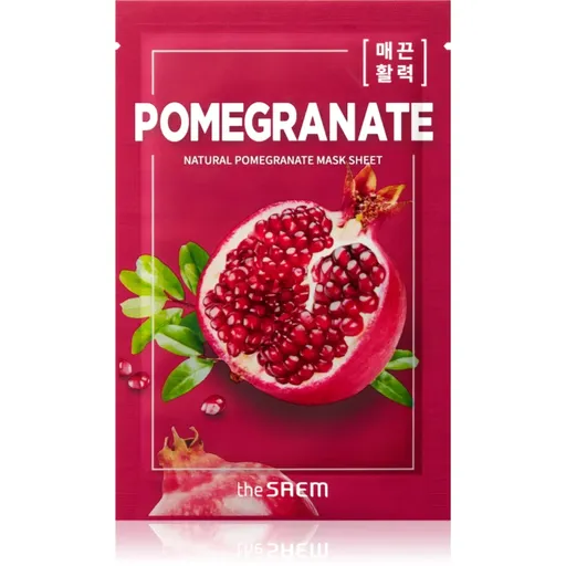 The Saem Natural Mask Sheet Pomegranate Masca facelift intens și de strălucire 21 ml