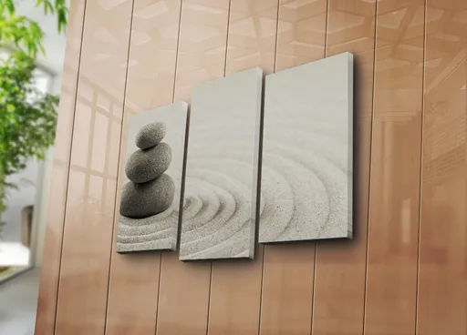 Tablou decorativ, 3PATK-81, 20 x 39 cm, 2 piese, Multicolor