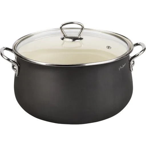 Cratiță emailată Lamart LT1281 Hard 24 cm, 6 l, negru, diam. 24 cm