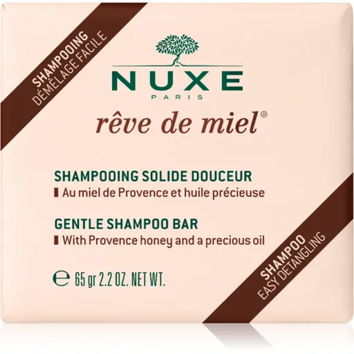 Nuxe Rêve de Miel Gentle Shampoo Bar sampon natural pentru un par stralucitor si catifelat 65 g