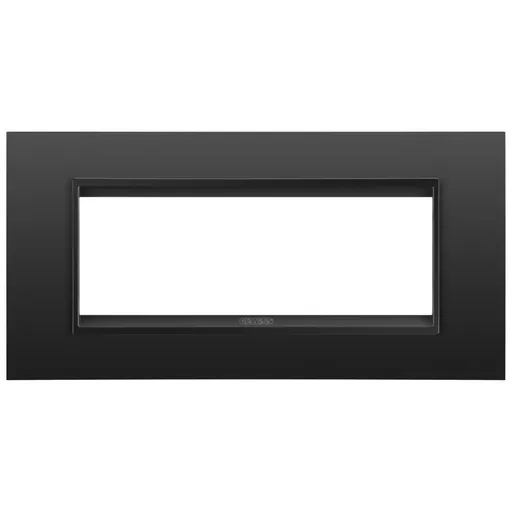 Rama ornament 6 module Gewiss Chorus Lux GW16206XM, negru satinat monocrom