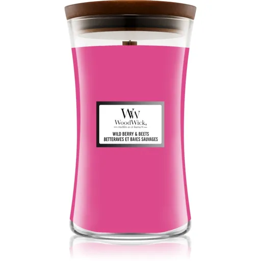 Woodwick Wild Berry & Beets lumânare parfumată cu fitil din lemn 609.5 g
