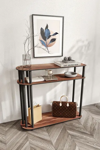 Dulap, Hanah Home, Caprio, 90x30x84 cm, MDF , Maro