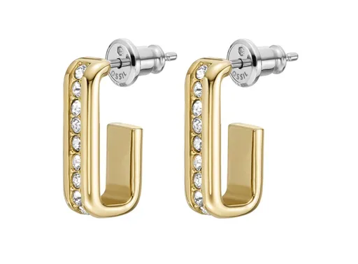 Fossil Cercei la modă placați cu aur cu zircon Archival JOF01037710