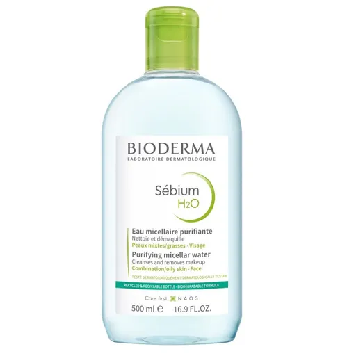 Bioderma Lotiune de curatare pentru tenul gras Sebium H2O (Solution Micellaire) 500 ml