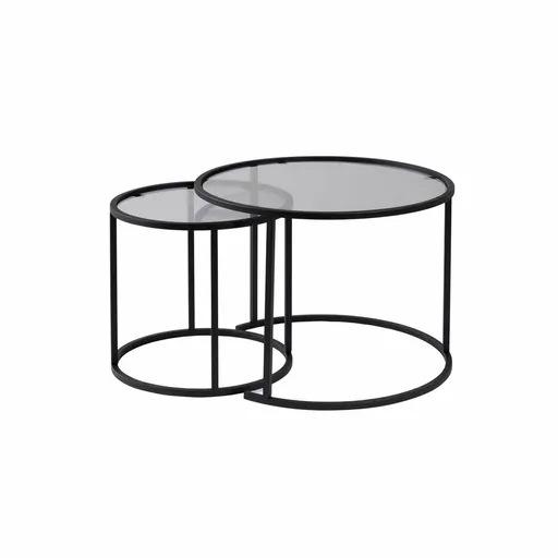 Set de măsuțe de cafea Aurum Black and Grey60 cm, 2 buc., gri