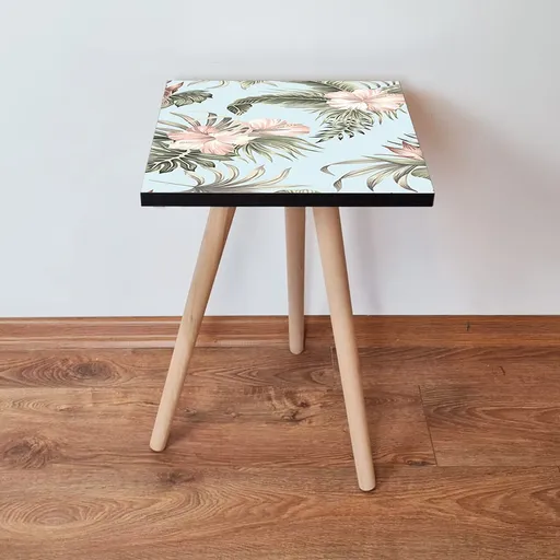 Masuta, Hanah Home, Shp207, 35x42x35 cm, Albastru / Verde / Roz