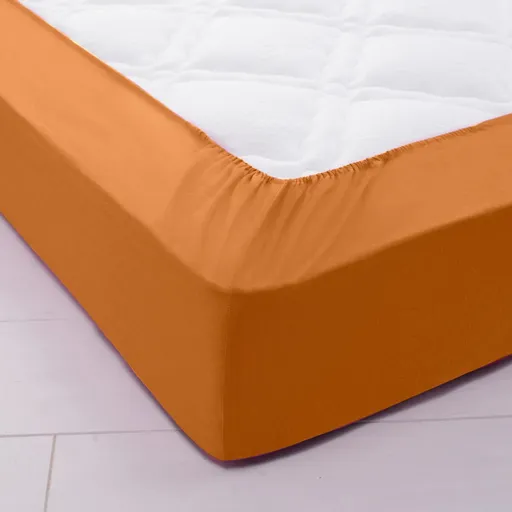 Cearșaf extensibil monocolor Colombine cu adâncimea colțurilor de 32 cm, din bumbac