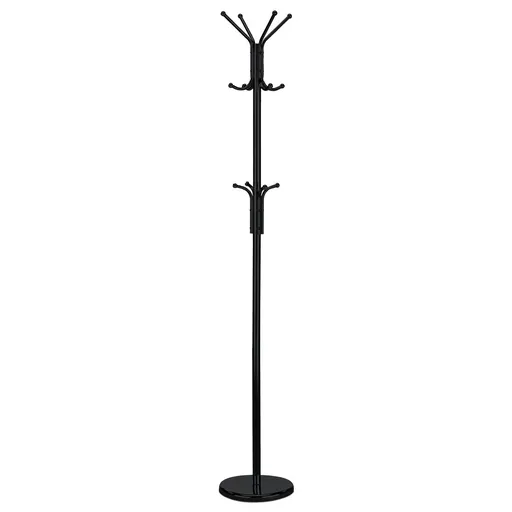 Cuier metalic Viborg, crom, 180 cm,negru, negru