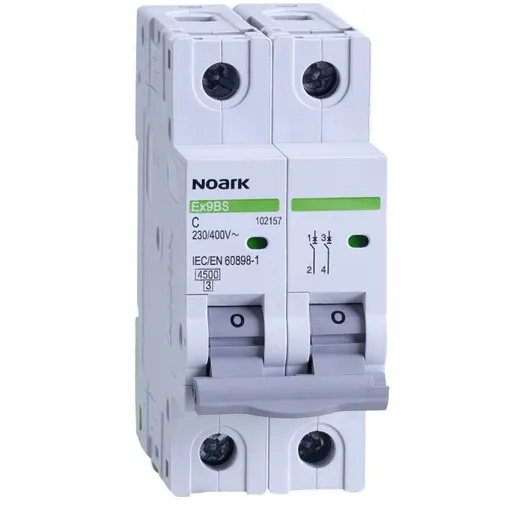 Siguranta automata Ex9BS 2P 16A 4.5kA curba C Noark 102154