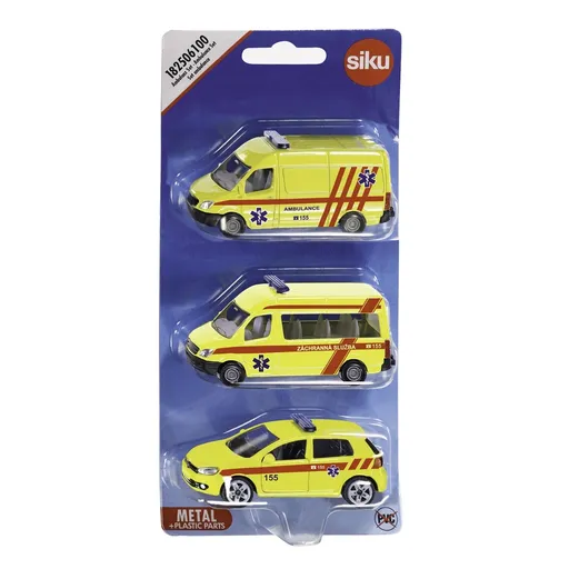 Siku - Set auto Ambulanță, 3 buc.