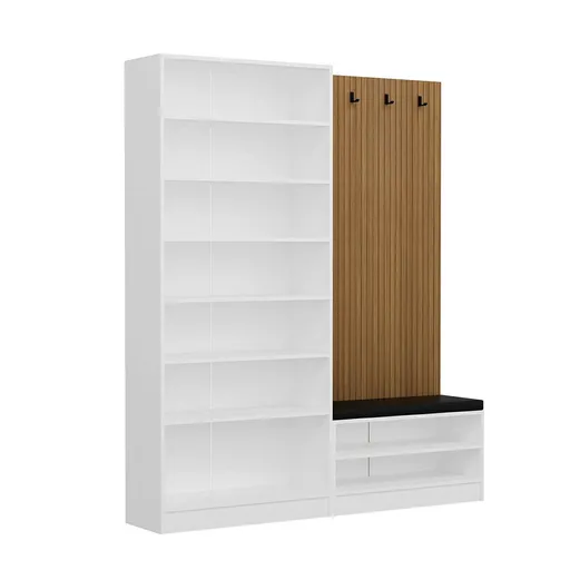 Cuier de perete, Hanah Home, Noah, 180x210x35 cm, Alb