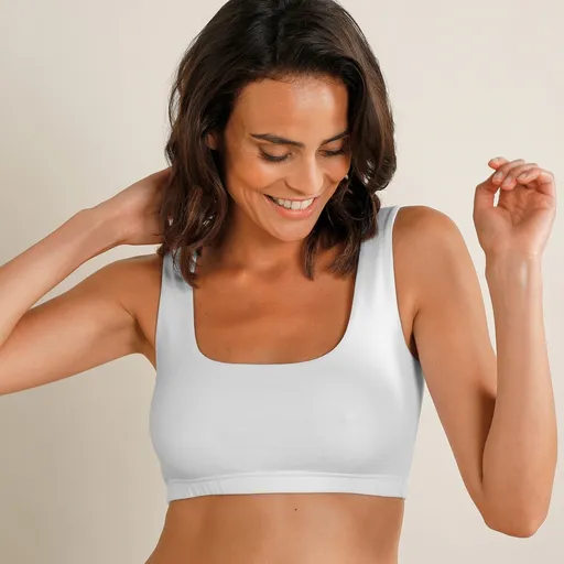 Set de 2 sutiene bolero din bumbac, fără armătură