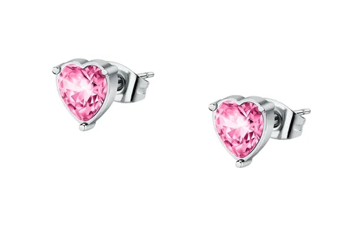 La Petite Story Cercei fermecători strălucitori din oțel Inimă cu cristal LPS01AYQ124