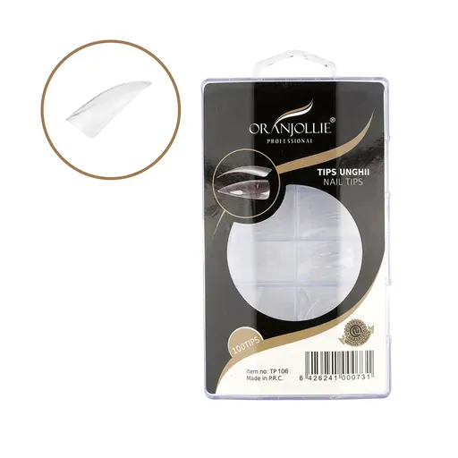Tips Oranjollie Stiletto Transparent 100 buc