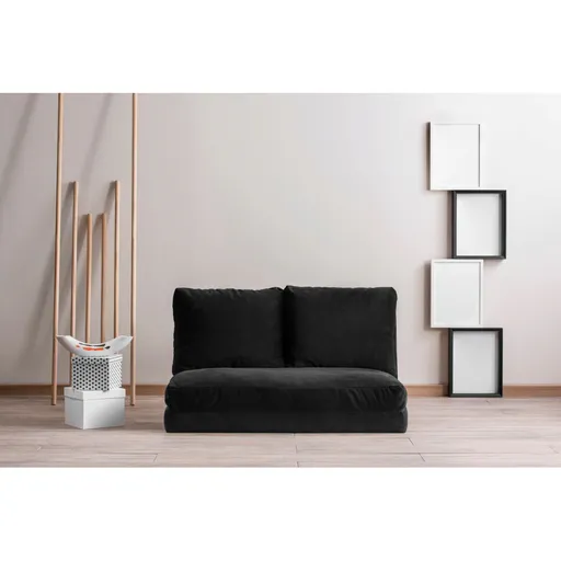 Canapea extensibila 2 locuri, Atelier del Sofa, 859FTN1265, Negru