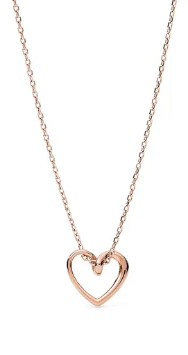 Fossil Colier placat cu aur cu inimă Sawyer JOF00620791 (lanț, pandantiv)