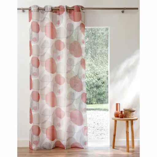 Perdea din voal cu pietre imprimate, cu ochelarii la sfârșit