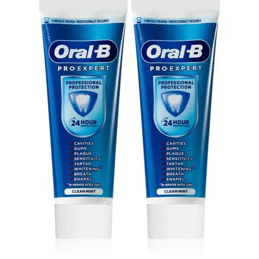 Oral-B Pro Expert Professional Protection pastă de dinți pentru protecția gingiilor 2x75 ml