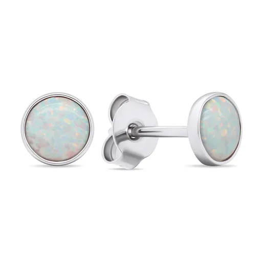 Brilio Silver Cercei fermecători din argint cu opale sintetice EA579W