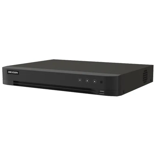 DVR 16 canale Turbo HD AcuSense Hikvision iDS-7216HQHI-M1-XT, 3K/5MP, alarma 4 IN/1 OUT, 1xSATA, audio