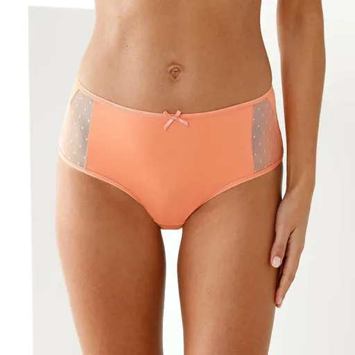 Set de 2 chiloți maxi din microfibră și tul