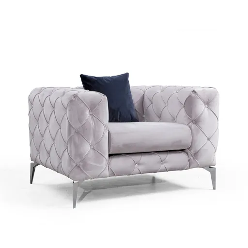 Scaun Como Light Grey, gri deschis